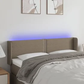 Headboard with LED in taupe gray fabric 147x16x78/88 cm by vidaXL, Headboards and footboards - Ref: Foro24-3123098, Price: 60...