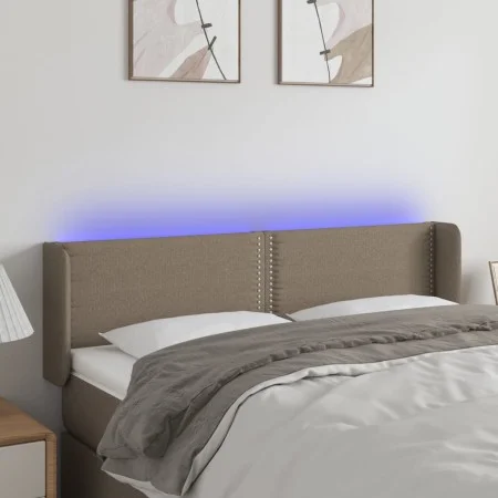 Cabecero con LED de tela gris taupe 147x16x78/88 cm de vidaXL, Cabeceros y pies de cama - Ref: Foro24-3123098, Precio: 60,89 ...