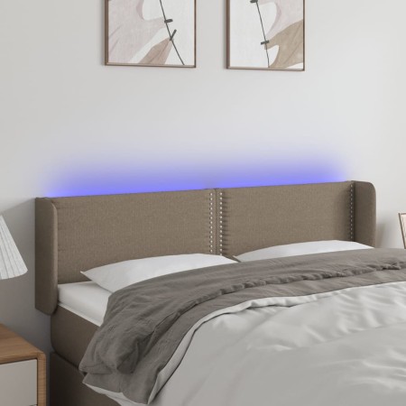 Kopfteil mit LED aus taupegrauem Stoff 147x16x78/88 cm von vidaXL, Kopf- und Fußteile - Ref: Foro24-3123098, Preis: 62,23 €, ...