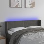 Dunkelgraues Samtkopfteil mit LED 147x16x78/88 cm von vidaXL, Kopf- und Fußteile - Ref: Foro24-3123005, Preis: 77,34 €, Rabat...