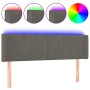 Dunkelgraues Samtkopfteil mit LED 147x16x78/88 cm von vidaXL, Kopf- und Fußteile - Ref: Foro24-3123005, Preis: 77,34 €, Rabat...