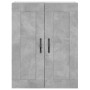 Aparador alto madera contrachapada gris hormigón 69,5x34x180 cm