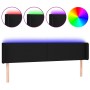 Kopfteil aus schwarzem Stoff mit LED 203x16x78/88 cm von vidaXL, Kopf- und Fußteile - Ref: Foro24-3122980, Preis: 69,70 €, Ra...