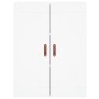 Aparador alto madera contrachapada blanco 69,5x34x180 cm