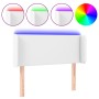 Headboard with LED white synthetic leather 93x16x78/88 cm by vidaXL, Headboards and footboards - Ref: Foro24-3123035, Price: ...