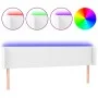 Kopfteil mit LED, weißem Kunstleder, 203 x 16 x 78/88 cm von vidaXL, Kopf- und Fußteile - Ref: Foro24-3123065, Preis: 78,54 €...