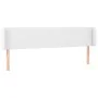 Kopfteil mit LED, weißem Kunstleder, 203 x 16 x 78/88 cm von vidaXL, Kopf- und Fußteile - Ref: Foro24-3123065, Preis: 78,54 €...