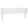 Kopfteil mit LED, weißem Kunstleder, 203 x 16 x 78/88 cm von vidaXL, Kopf- und Fußteile - Ref: Foro24-3123065, Preis: 80,07 €...