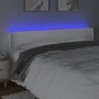 Kopfteil mit LED, weißem Kunstleder, 203 x 16 x 78/88 cm von vidaXL, Kopf- und Fußteile - Ref: Foro24-3123065, Preis: 78,54 €...