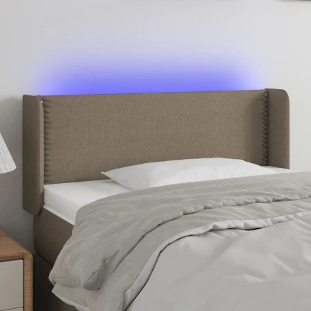 Headboard with LED in taupe gray fabric 103x16x78/88 cm by vidaXL, Headboards and footboards - Ref: Foro24-3123090, Price: 48...