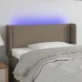 Cabecero con LED de tela gris taupe 103x16x78/88 cm de vidaXL, Cabeceros y pies de cama - Ref: Foro24-3123090, Precio: 48,58 ...