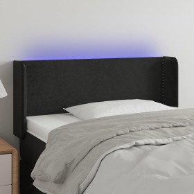 Cabecero con LED de terciopelo negro 83x16x78/88 cm de vidaXL, Cabeceros y pies de cama - Ref: Foro24-3123128, Precio: 46,97 ...