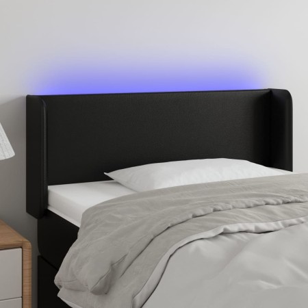 Kopfteil mit LED, schwarzem Kunstleder, 103 x 16 x 78/88 cm von vidaXL, Kopf- und Fußteile - Ref: Foro24-3123040, Preis: 46,9...