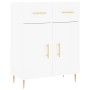 Aparador alto madera contrachapada blanco 69,5x34x180 cm