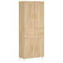 Aparador alto madera contrachapada color roble 69,5x34x180 cm