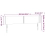 Dunkelgraues Stoffkopfteil mit LED 163x16x78/88 cm von vidaXL, Kopf- und Fußteile - Ref: Foro24-3123103, Preis: 69,56 €, Raba...