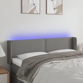 Dark gray fabric headboard with LED 147x16x78/88 cm by vidaXL, Headboards and footboards - Ref: Foro24-3123095, Price: 64,01 ...