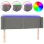 Dark gray fabric headboard with LED 147x16x78/88 cm by vidaXL, Headboards and footboards - Ref: Foro24-3123095, Price: 64,01 ...