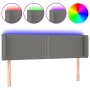 Kopfteil aus dunkelgrauem Stoff mit LED 147x16x78/88 cm von vidaXL, Kopf- und Fußteile - Ref: Foro24-3123095, Preis: 63,39 €,...