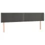 Dark gray velvet headboard with LED 203x16x78/88 cm by vidaXL, Headboards and footboards - Ref: Foro24-3123163, Price: 68,01 ...