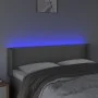 Kopfteil mit LED-grauem Kunstleder 147x16x78/88 cm von vidaXL, Kopf- und Fußteile - Ref: Foro24-3123050, Preis: 66,62 €, Raba...
