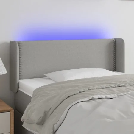 Light gray fabric headboard with LED 83x16x78/88 cm by vidaXL, Headboards and footboards - Ref: Foro24-3123070, Price: 48,00 ...