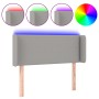 Light gray fabric headboard with LED 83x16x78/88 cm by vidaXL, Headboards and footboards - Ref: Foro24-3123070, Price: 45,45 ...