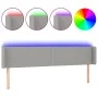 Hellgraues Stoffkopfteil mit LED 203x16x78/88 cm von vidaXL, Kopf- und Fußteile - Ref: Foro24-3123118, Preis: 69,56 €, Rabatt: %