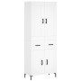Aparador alto madera contrachapada blanco 69,5x34x180 cm