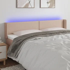 Kopfteil aus Cappuccino-Kunstleder mit LED 203x16x78/88 cm von vidaXL, Kopf- und Fußteile - Ref: Foro24-3123209, Preis: 77,51...