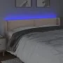 Cappuccino synthetic leather headboard with LED 203x16x78/88 cm by vidaXL, Headboards and footboards - Ref: Foro24-3123209, P...