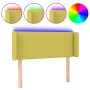 Green fabric headboard with LED 103x16x78/88 cm by vidaXL, Headboards and footboards - Ref: Foro24-3123093, Price: 45,83 €, D...