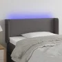 Cabecero con LED cuero sintético gris 103x16x78/88 cm de vidaXL, Cabeceros y pies de cama - Ref: Foro24-3123184, Precio: 50,3...