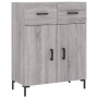 Aparador alto madera contrachapada gris sonoma 69,5x34x180 cm