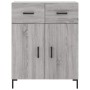 Aparador alto madera contrachapada gris sonoma 69,5x34x180 cm