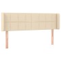 Cream fabric headboard with LED 147x16x78/88 cm by vidaXL, Headboards and footboards - Ref: Foro24-3123239, Price: 65,62 €, D...