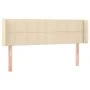 Cream fabric headboard with LED 147x16x78/88 cm by vidaXL, Headboards and footboards - Ref: Foro24-3123239, Price: 63,65 €, D...