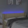 Cream fabric headboard with LED 147x16x78/88 cm by vidaXL, Headboards and footboards - Ref: Foro24-3123239, Price: 63,65 €, D...