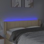 Kopfteil aus cremefarbenem Stoff mit LED 147x16x78/88 cm von vidaXL, Kopf- und Fußteile - Ref: Foro24-3123239, Preis: 65,69 €...