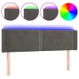 Dunkelgraues Samtkopfteil mit LED 147x16x78/88 cm von vidaXL, Kopf- und Fußteile - Ref: Foro24-3123145, Preis: 63,75 €, Rabat...