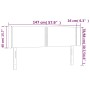 Dunkelgraues Samtkopfteil mit LED 147x16x78/88 cm von vidaXL, Kopf- und Fußteile - Ref: Foro24-3123145, Preis: 63,75 €, Rabat...