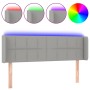 Kopfteil aus hellgrauem Stoff mit LED 147x16x78/88 cm von vidaXL, Kopf- und Fußteile - Ref: Foro24-3123234, Preis: 78,34 €, R...