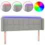 Kopfteil aus hellgrauem Stoff mit LED 147x16x78/88 cm von vidaXL, Kopf- und Fußteile - Ref: Foro24-3123234, Preis: 75,44 €, R...