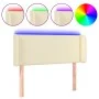 Headboard with LED cream synthetic leather 103x16x78/88 cm by vidaXL, Headboards and footboards - Ref: Foro24-3123182, Price:...
