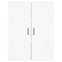 Aparador alto madera contrachapada blanco 69,5x34x180 cm