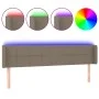 Kopfteil mit LED aus taupegrauem Stoff 183x16x78/88 cm von vidaXL, Kopf- und Fußteile - Ref: Foro24-3123254, Preis: 72,49 €, ...