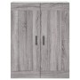 Aparador alto madera contrachapada gris sonoma 69,5x34x180 cm