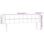 Kopfteil aus schwarzem Stoff mit LED 163x16x78/88 cm von vidaXL, Kopf- und Fußteile - Ref: Foro24-3123244, Preis: 66,89 €, Ra...