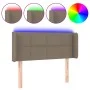 Cabecero con LED de tela gris taupe 103x16x78/88 cm de vidaXL, Cabeceros y pies de cama - Ref: Foro24-3123230, Precio: 56,58 ...
