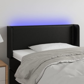 Kopfteil mit LED, schwarzem Kunstleder, 103 x 16 x 78/88 cm von vidaXL, Kopf- und Fußteile - Ref: Foro24-3123180, Preis: 47,3...